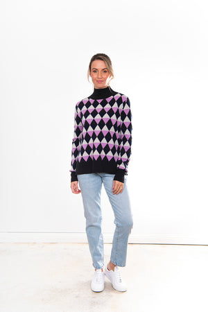 TRIANGLE JACQUARD PULLOVER