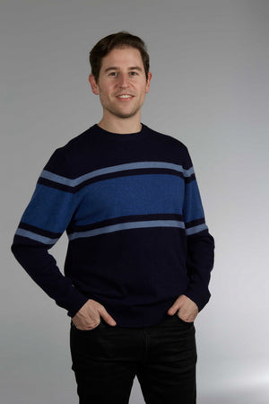 Stripy crew neck pullover