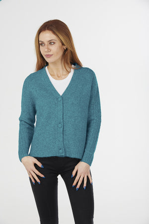 CABLE SLEEVE RAGLAN CARDIGAN