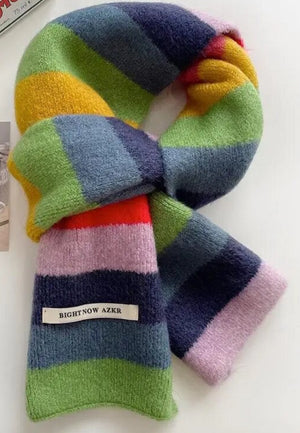 Mohair Merino Wool Stripy scarf