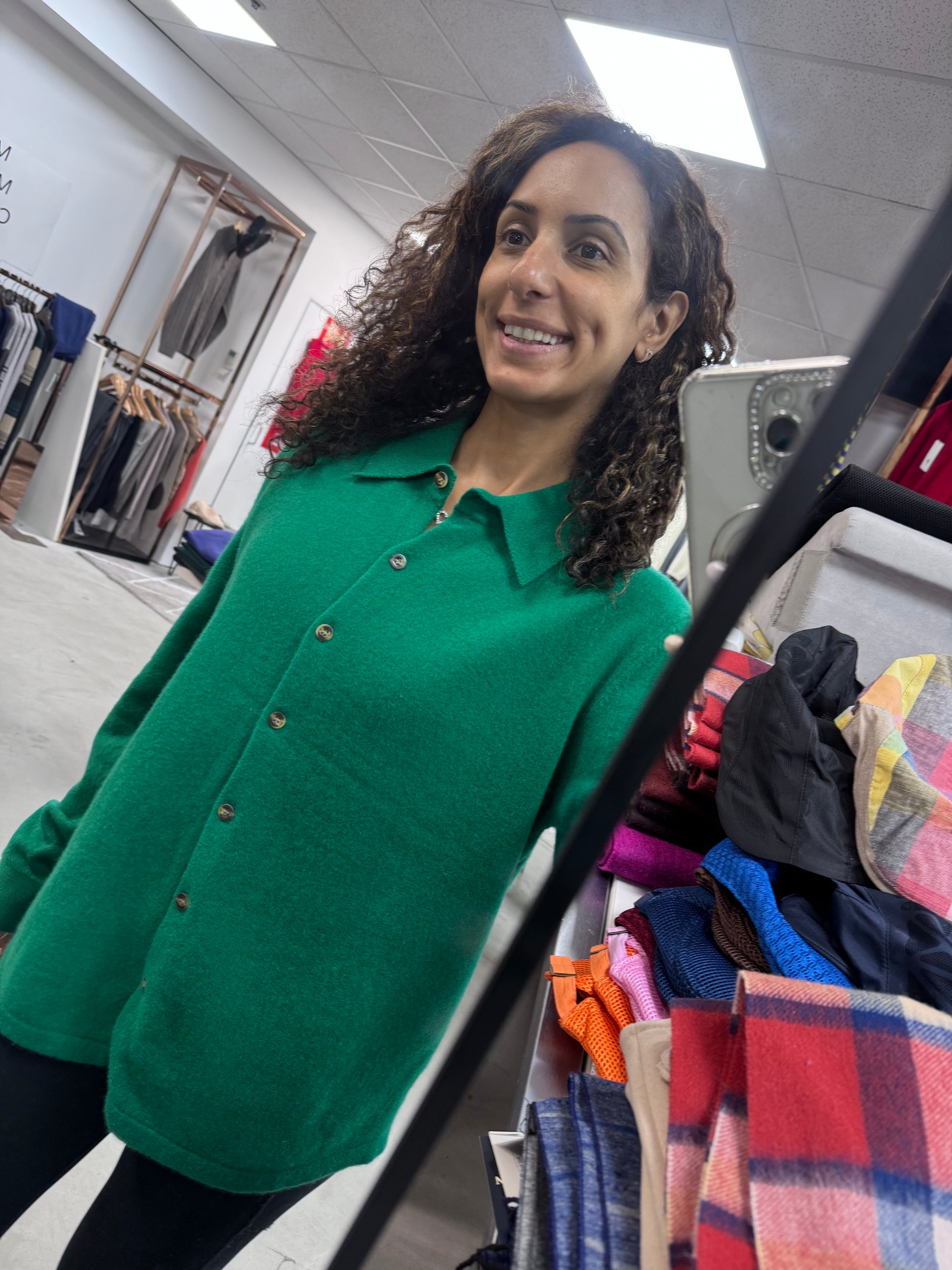 Pure Merino Wool Collared Cardigan