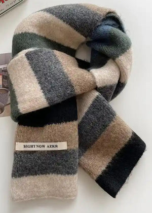 Mohair Merino Wool Stripy scarf