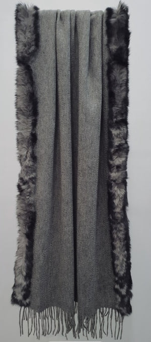 UGG Australian Merino Wool and rabbit fur shawl/Scarf