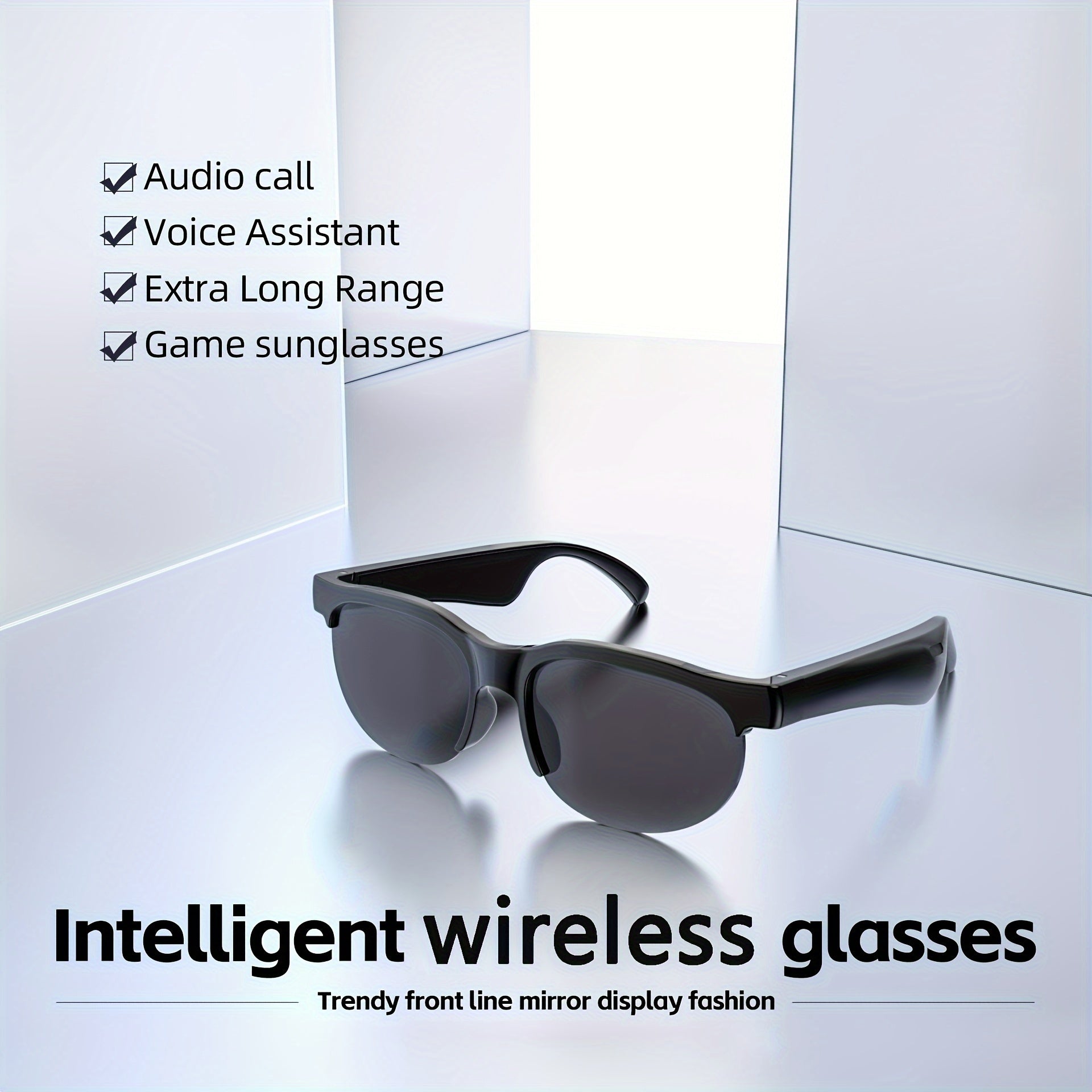 Smart Fashion Glasses with Built-In Speaker & Mic