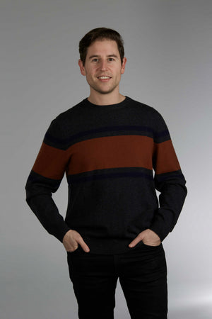 Stripy crew neck pullover