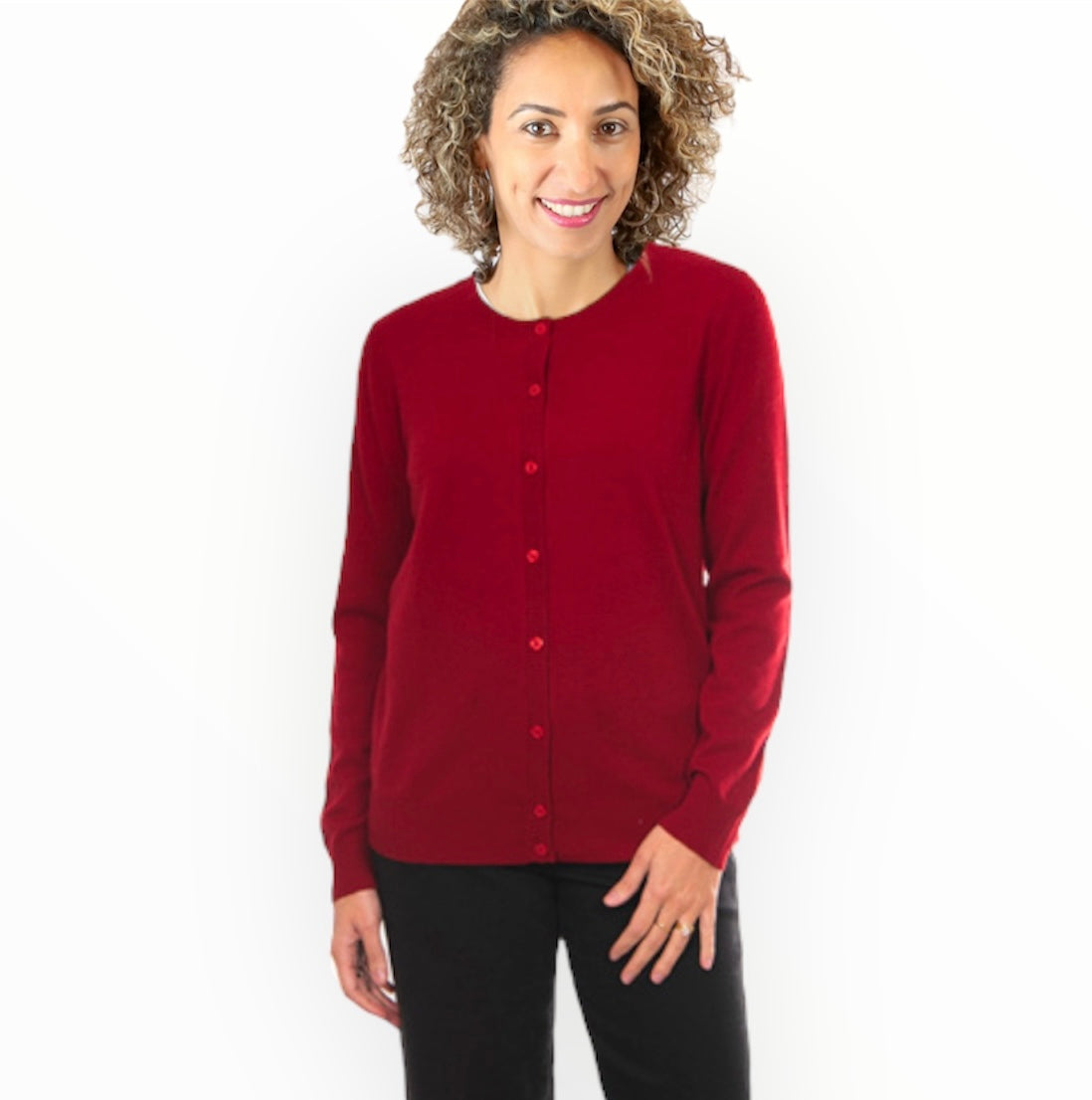 Sovrano cashmere merino cardigan crew neck