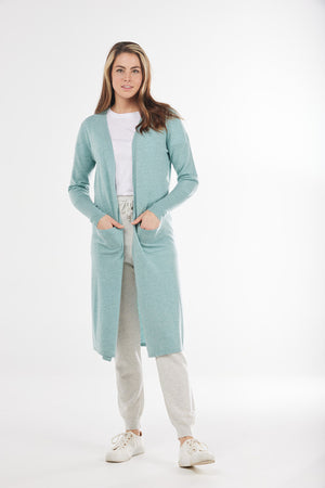 LONGLINE CARDIGAN WITH HIGH SIDE SPLITS