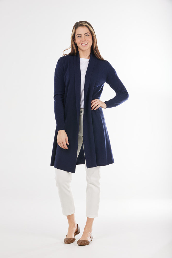 ESSENTIAL EDGE TO EDGE CARDIGAN (Only Navy S)