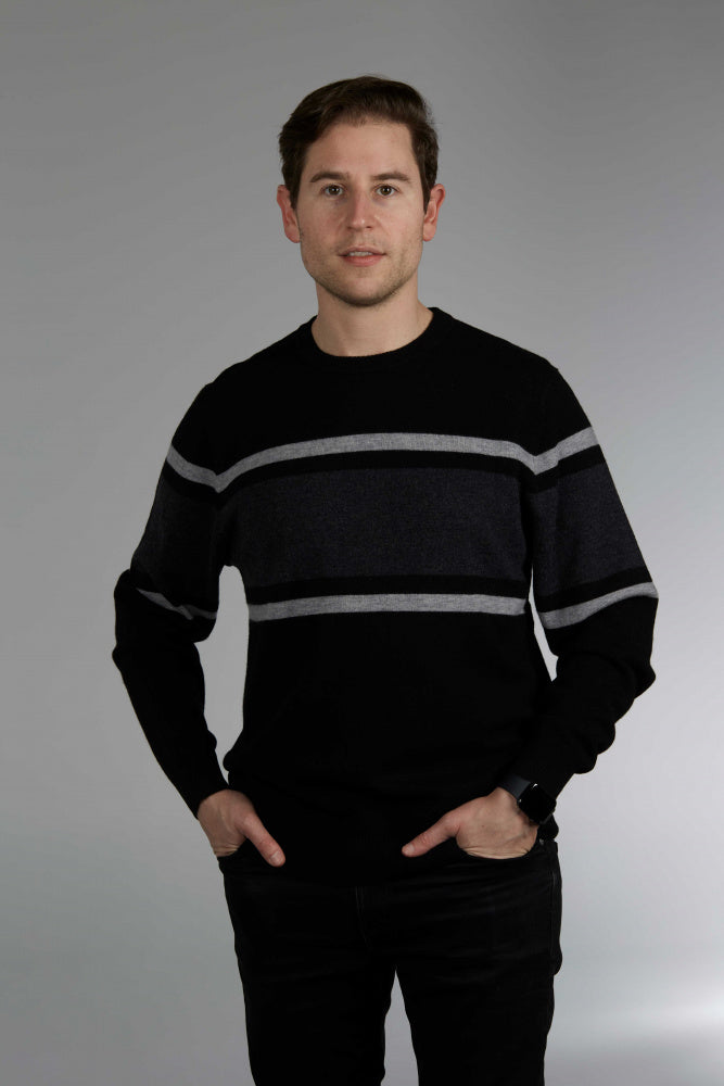 Stripy crew neck pullover