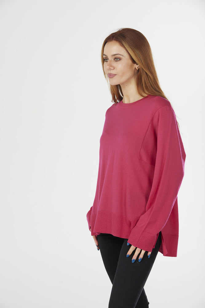 SQUARE ARMHOLE PULLOVER -Fuchsia S