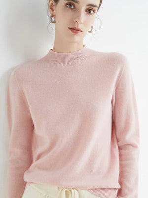 Mock-neck Slim Fit Pullover Sweater