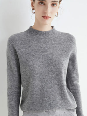 Mock-neck Slim Fit Pullover Sweater