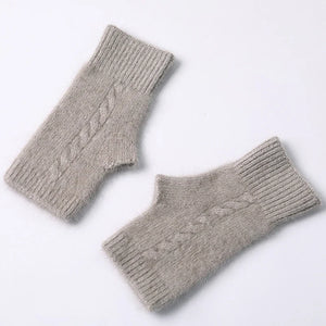 100% Cashmere Knitted Fingerless Glove