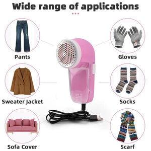 USB Plug-In Clothes Lint Remover Shaver Fabric Clothing Anti Pilling Razor Household Portable Electric Plush Hairball Trimmer