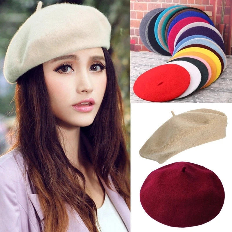 PURE WOOL BERET HAT