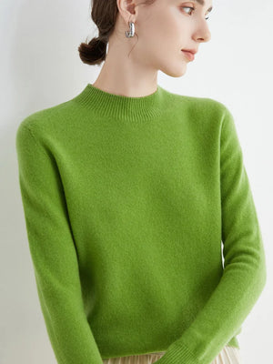 Mock-neck Slim Fit Pullover Sweater