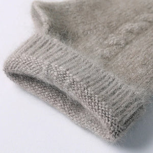 100% Cashmere Knitted Fingerless Glove