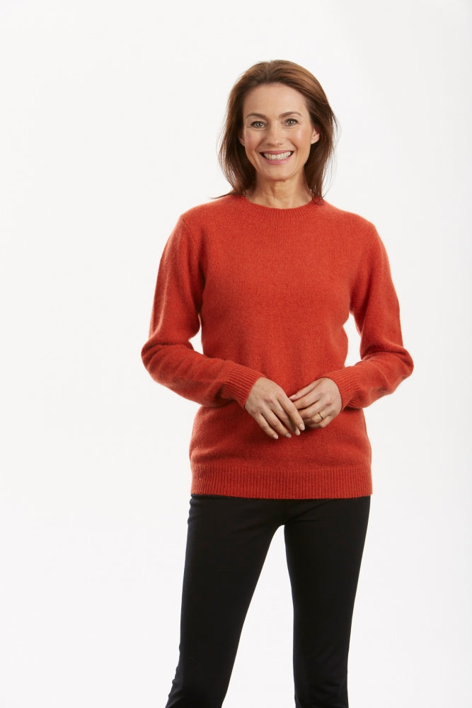 Classic Crew Neck Pullover with Rib Trims