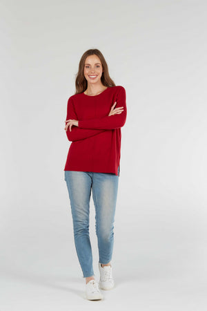 Raglan rib pullover