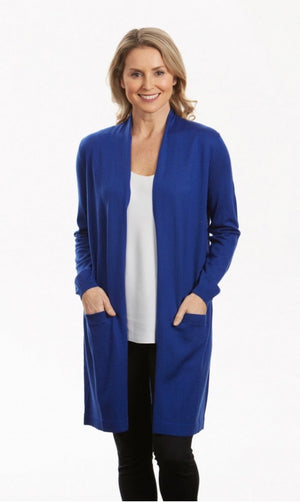 Longline cardi with side splits and pockets