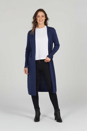 LONGLINE CARDIGAN WITH HIGH SIDE SPLITS