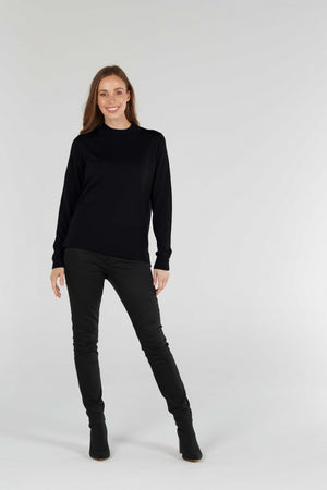 POINTELLE TURTLE NECK PULLOVER