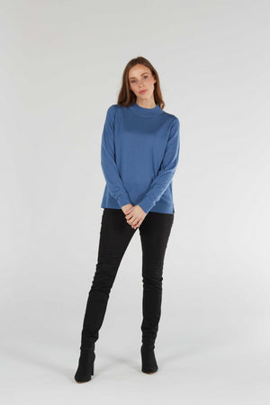 POINTELLE TURTLE NECK PULLOVER