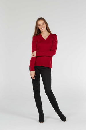 JERSEY VEE PULLOVER