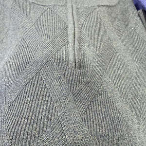 CONTRAST RIBBED 1/4 ZIP PULLOVER