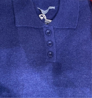 blue ABUTTONS POLO PULLOVER