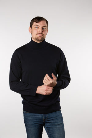 FINE KNIT PURE MERINO WOOL SKIVVY ANSETT KNITWEAR