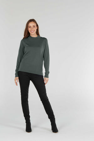 POINTELLE TURTLE NECK PULLOVER