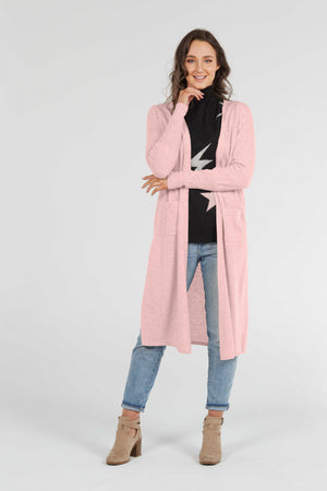 LONGLINE CARDIGAN WITH HIGH SIDE SPLITS