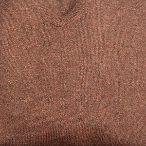 Slim Fitted Cashmere & Wool V-Neck Pullover | ANSETT GOLD KNITWEAR