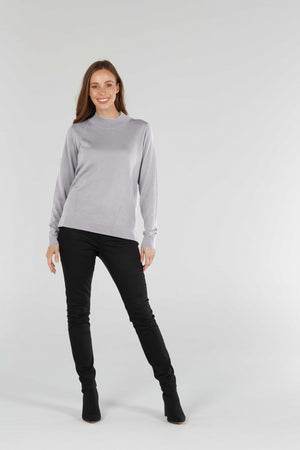 POINTELLE TURTLE NECK PULLOVER