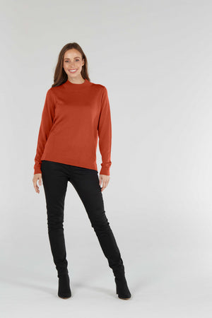 POINTELLE TURTLE NECK PULLOVER