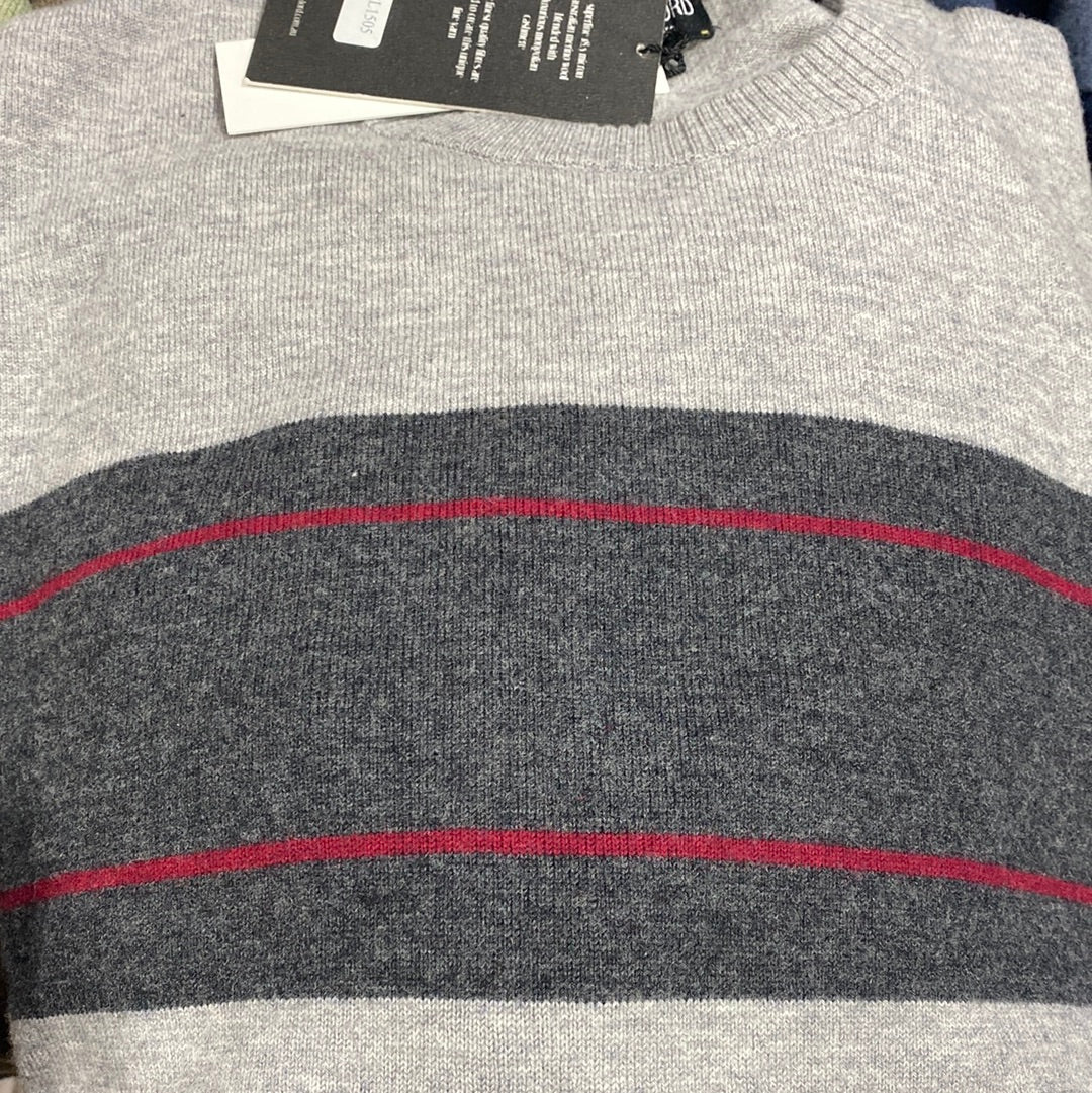 Stripy crew neck pullover